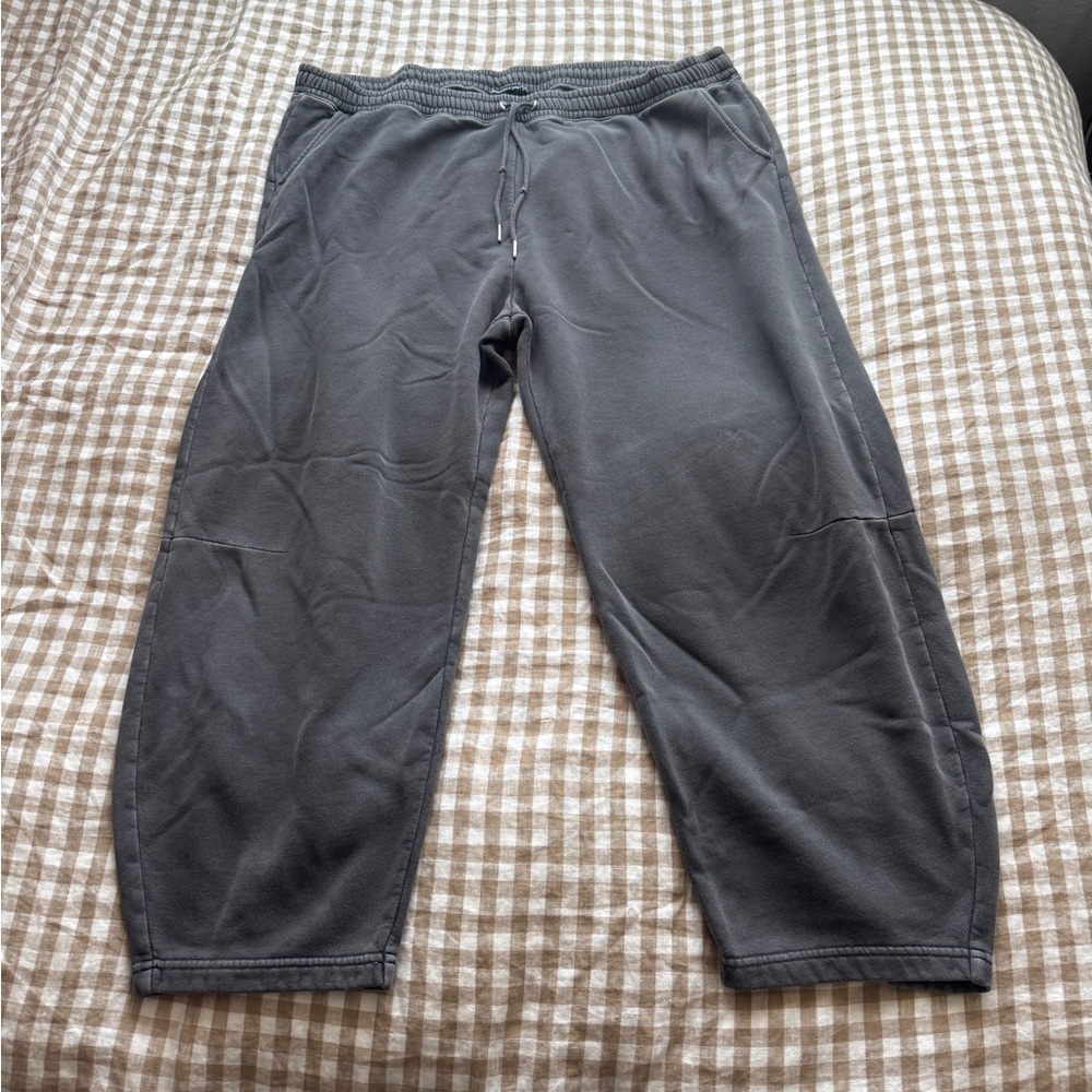 Abercrombie & Fitch High Rise Sunday Barrel Sweatpants - Dark Gray